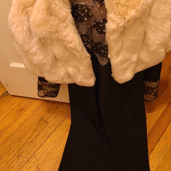 SPECTACULAR VINTAGE 1940 Style faux fur jacket and 1960s fabulous party dress - Picture 3 of 9